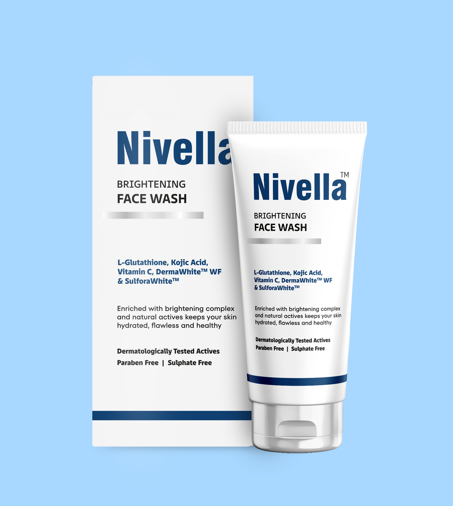 Nivella Brightening Face Wash – With L-Glutathione, Kojic Acid & Vitamin C